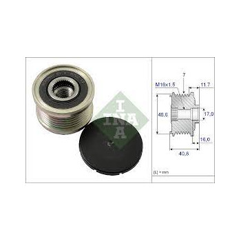 POULIE ALTERNATEUR MOT 1.9DCI